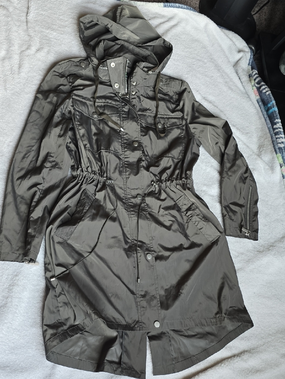 Badgley Mischka Olive Utility Hooded Anorak